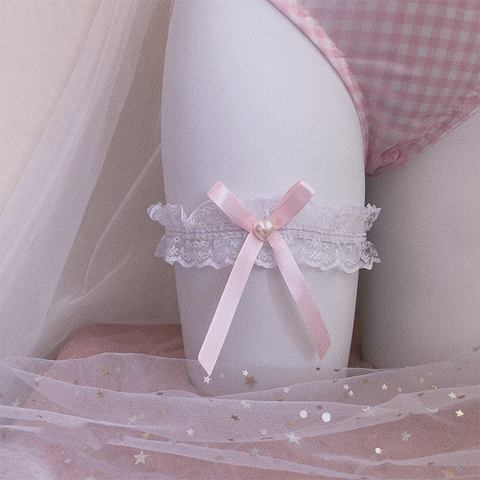 Lace Bow Leg Garter